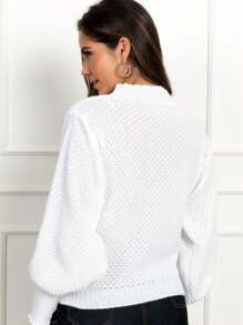 Women Knit Tops - trắng - Xem 2