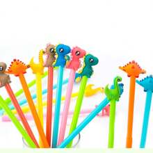 12 pièces stylo à encre gel de dessin animé mignon - stylo d'écriture en forme d'animal de dessin animé 0,5 mm pour différents styles stylo à bille - fournitures de papeterie adaptées aux bureaux, aux étudiants et aux enfants comme cadeaux aléatoires