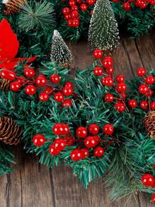 50/30/5/10 件圣诞红色浆果茎人造圣诞饰品，适用于圣诞树装饰品、DIY 圣诞花环、工艺品、节日和家居装饰