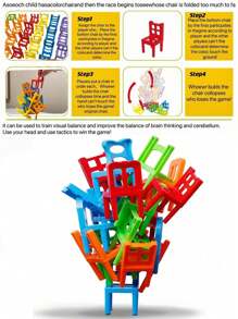 18 piezas Juego de apilamiento de sillas, juguete educativo para niños, taburetes de mesa, juguete de interacción entre padres e hijos. Adecuado para tiempo de ocio familiar/Navidad/Navidad, Juegos, Juguetes para niños, Juegos, Navidad, Juguetes para niños, Juguetes STEM, Juegos en Familia, Regalos para Gamers, Juegos, Juegos Navideños, Juguetes para Niños, Juegos, Juegos Navideños, Juguetes para Niños - Multicolor - Ver 5