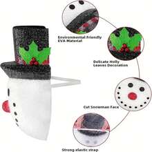 1 tấm chụp đèn hiên nhà Giáng sinh, đồ trang trí người tuyết Giáng sinh, vỏ đèn ngoài trời cho đèn hiên nhà, đèn nhà để xe, đồ chiếu sáng lớn, đồ trang trí Giáng sinh ngoài trời, trang trí hiên nhà, Halloween, đồ trang trí Halloween - Người tuyết - Xem 8