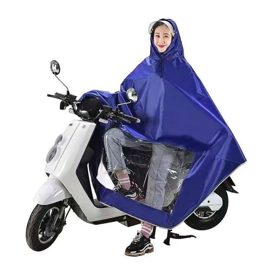 (023) IMPERMEBLE PARA MOTOCICLISTA Y BICICLETISTA - Azul - Ver 1