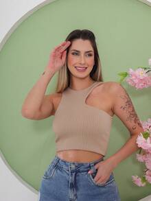 Women Tank Tops & Camis - Màu be - Xem 3