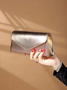 優雅純色鏈包,女士生日派對婚禮聚會宴會包,可愛迷人方形包