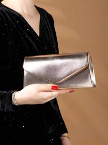 優雅純色鏈包,女士生日派對婚禮聚會宴會包,可愛迷人方形包