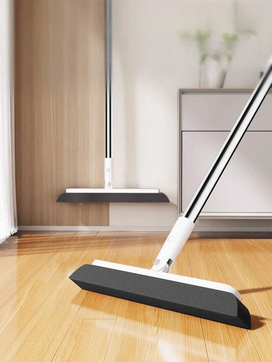 1入組家用海綿掃把,防黏毛客廳地板清潔工具 - 白色 - 查看 1