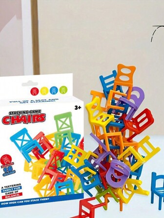 18pcs Chair Stacking Game, Children's Educational Toy, Tabletop Gaming Stools, Parent-Child Interacting Toy. Suitable For Family Leisure Time/Christmas/ Christmas, Games, Kids Toys, Games, Christmas, Kids Toys, Stem Toys, Game Family, Gamer Gifts, Games, Christmas Games, Kids Toys,Games,Christmas Games,Kids Toys