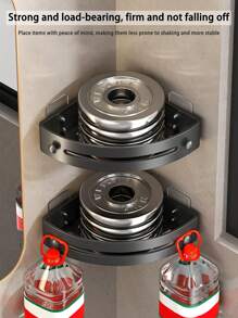 Optional Layer Bathroom Storage Rack Bathroom Tripod No-Drill Wall Hanging Toilet Washbasin Wall Storage Shelf Bathroom Accessories Bathroom Tools Bathroom Accessories - Black - View 8