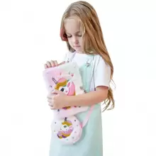 1pc Purple Rainbow Horse & Unicorn Pattern Round Crossbody Bag - Purple - View 6