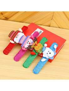 1pc New Christmas Light Up Slap Bracelet, Random Color - Multicolor - View 5