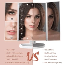Portable LED Makeup Mirror With 1x2x3 Magnification, Touch Control, And Dual Power Supply - Perfect For Women On The Go Complimentary X10 Magnification Small Circular Mirror Mirror Set