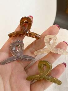 4pcs/Set Women's Mixed Color Cute Mini Hair Claw Clips, Suitable For Daily Dressing Up Casual,Hair Accessories,Hair Jaw Clip,Hair Clutch