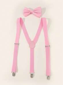 1pc Pink Suspenders - Pink - View 3