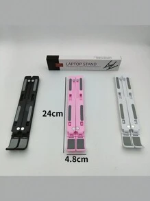 1pc White Laptop Stand Foldable Adjustable Portable Desktop Vertical Stand Suspension Bracket With Cooling Function - White - View 10