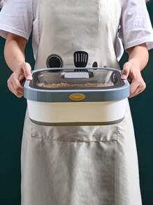 寵物食品儲存容器防潮密封10kg糧食儲存桶可折疊米桶,適用於貓狗(隨機顏色) - 彩色 - 查看 3