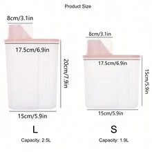 Multicolor Pet Food Storage Container With Sealed Anti-moisture Design For Cat Fod, Dog Food - Pink - Pink - View 2