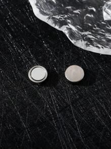 1 件簡約時尚男士不銹鋼磁性耳環 - 彩色 - 查看 7