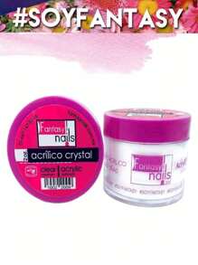 2 Onzas Acrilico Cristal Fantasy Nails - transparente - Ver 2