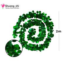 Escarcha Decorativa Navideña Para Casa Paquete Con 3, 6 o 12 Piezas De 2 m Cada Una Modelos de Perlas Brillantes - Verde - Ver 3