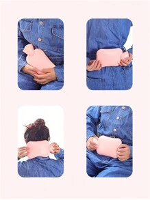 1pc 1000ml Solid Color Thickened Warm Water Bag Water Injection Hot Water Bag - Multicolor - View 5