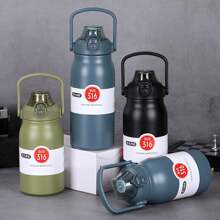 1個1000毫升不銹鋼隔熱杯,大容量吸管,大肚水瓶,運動户外水杯