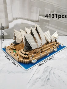 1入組著名的世界建築拼圖積木玩具套裝,包含倫敦塔橋、悉尼歌劇院、羅浮宮、羅馬競技場、艾菲爾鐵塔,適用於教育、藝術和收藏用途,生日/聖誕禮物 - 彩色 - 查看 9