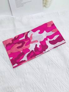 1件迷彩頭帶和髮飾,適用於運動和戶外活動,例如騎自行車、登山等