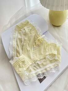 Women's Sexy Japanese Anime Bikini Panties Cosplay Underwear - Yellow - View 2