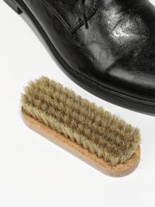 Beech Wood Pig Hair Shoe Brush For Cleaning And Dusting - Multicolor - View 1