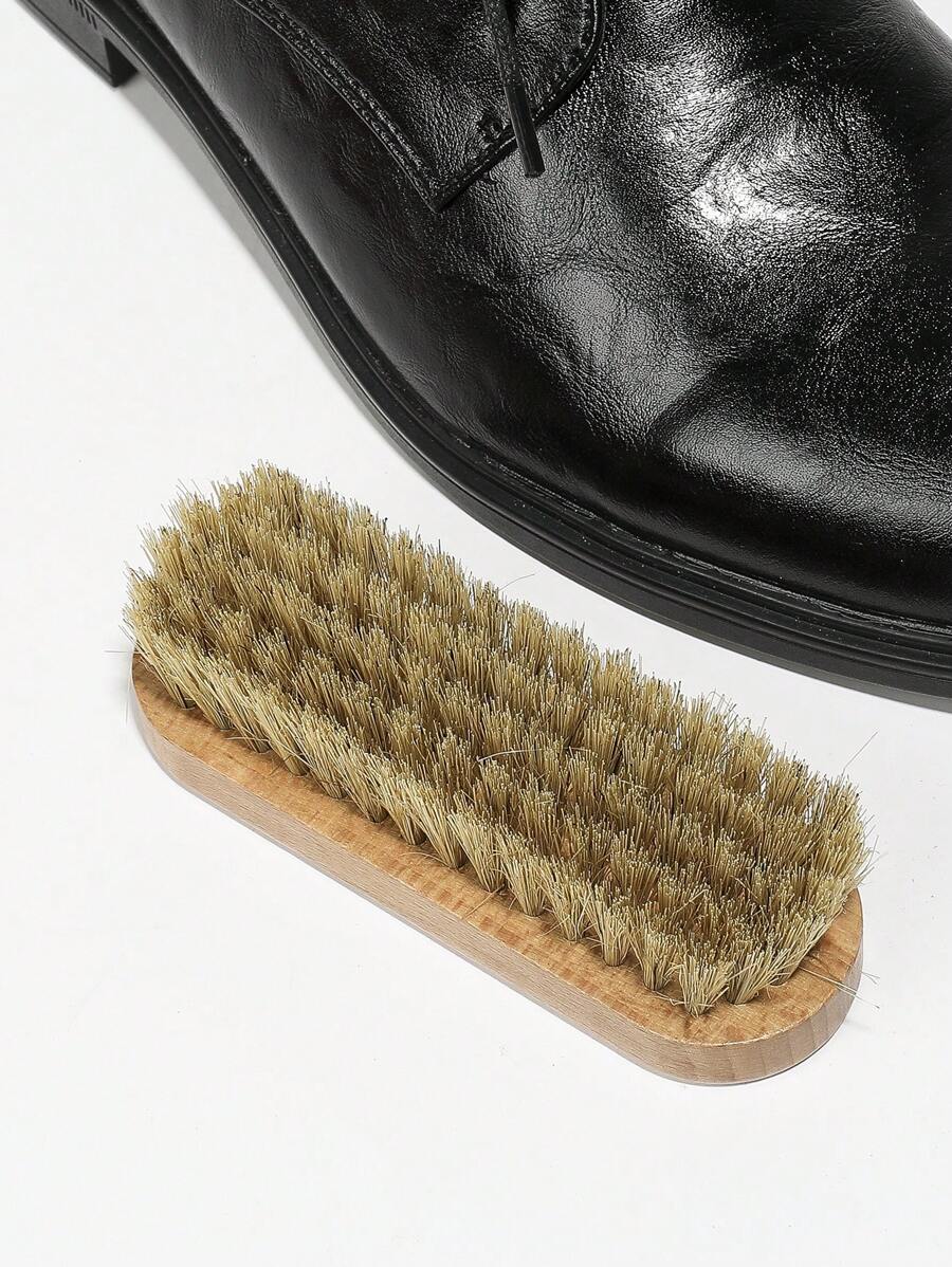 Beech Wood Pig Hair Shoe Brush For Cleaning And Dusting - Multicolor - View 1