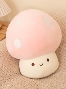 Almofada e Pingente de Cogumelo de Pelúcia, Boneca de Pelúcia de Cogumelo Fofa, Almofada de Pelúcia em Formato de Cogumelo, Adequado para Decoração de Quarto e Presente para Crianças - Rosa chiclete - Visão 3