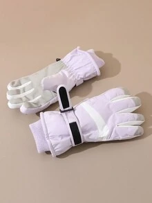 1 đôi Trẻ em Găng tay trượt tuyết - Màu tím hoa cà - Xem 2