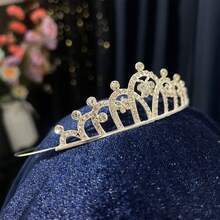 一件新娘飾品婚紗禮服配飾,生日節慶髮梳髮箍,合金水鑽頭飾皇冠