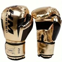 1pair Professional Boxing Gloves - Ideal for Junior & Senior Boxers, Kickboxing, MMA, Muay Thai & Weight Training - Black - View 8