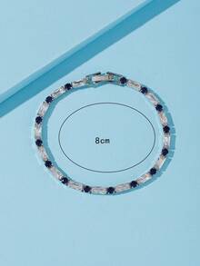 1入組時尚風格彩色鑽石手鍊女士節日 - 彩色 - 查看 3