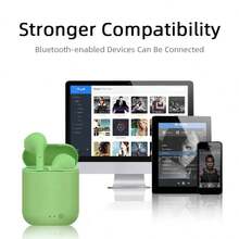 I12 TWS Bluetooth Earphones Polished Wireless Headphones Texture TWS Stereo Earbuds Sports Earbuds - 粉色 - 查看 2