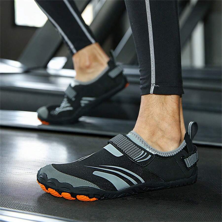 Men's Training Shoes For Indoor Workout, Which Is Suitable For Jumping Rope, Yoga, Pilates, Running, Weightlifting, Biking And Has Non-slip Features - Black - View 1