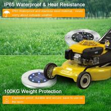 4pcs/8pcs Color Changing Solar Ground Lights, 8 LED Solar Outdoor Lights Landscape Lighting, Multicolor Solar Disk Lights, Waterproof Disc Puck Lights For Pathway Garden Yard Lawn Walkway Decor - Silver - View 10