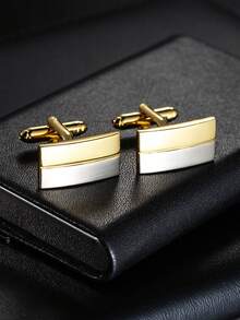 1pair Men's Copper Cufflinks - Multicolor - View 7