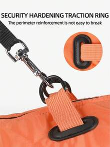 1pc Orange Thickened Warm Pet Jacket With Reflective Strip And Two Legs, Suitable For Medium And Large Dogs In Autumn And Winter - Orange - View 3
