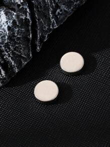 1 件簡約時尚男士不銹鋼磁性耳環 - 彩色 - 查看 5