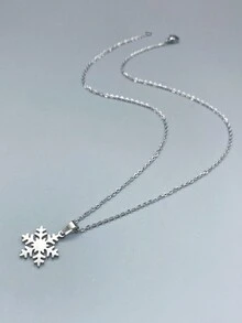 3入組雪花項鍊和耳環 - 銀色 - 查看 2