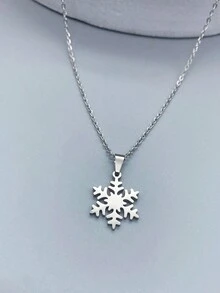 3入組雪花項鍊和耳環 - 銀色 - 查看 5
