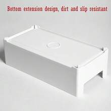 可調節抽屜收納盒塑料衣櫃抽屜分隔盤化妝品收納盒雜物容器餐具收納盒箱 - 白色 - 查看 11