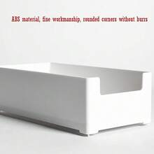 可調節抽屜收納盒塑料衣櫃抽屜分隔盤化妝品收納盒雜物容器餐具收納盒箱 - 白色 - 查看 10