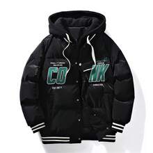 Men's Fashionable Hooded Thickened Down Padded Coat