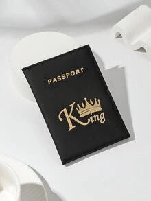 2入組pu皮革護照套 護照夾 護照袋 卡套 機艙輕巧時尚旅行配件,適用於女性或男性學生 - 彩色 - 查看 9