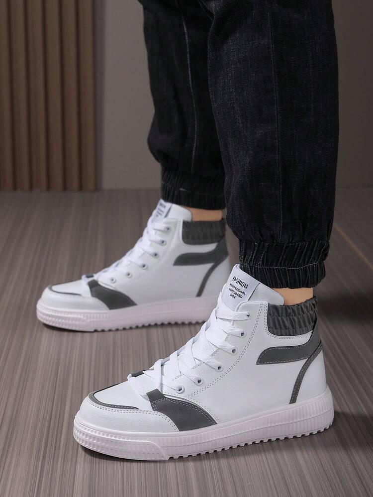 Herren-sneaker Mit Hoher Sohle Und Dicker Sohle, Neue, Trendige, Lässige Outdoor-sportschuhe Für Herbst Und Winter, Modisch Und Vielseitig, Leicht Und Bequem - Weisse Asche - Übersicht 5