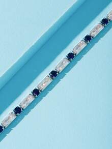 1入組時尚風格彩色鑽石手鍊女士節日 - 彩色 - 查看 4