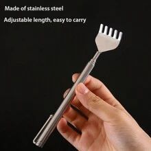 1 Miếng Bút Scratching Kéo dài Thép không gỉ Scratching Trở lại Cào Scratching Scratching Trở lại Đa chức năng Giảm sức ép Cào - 1 cùi chỏ bằng thép không gỉ - Xem 6